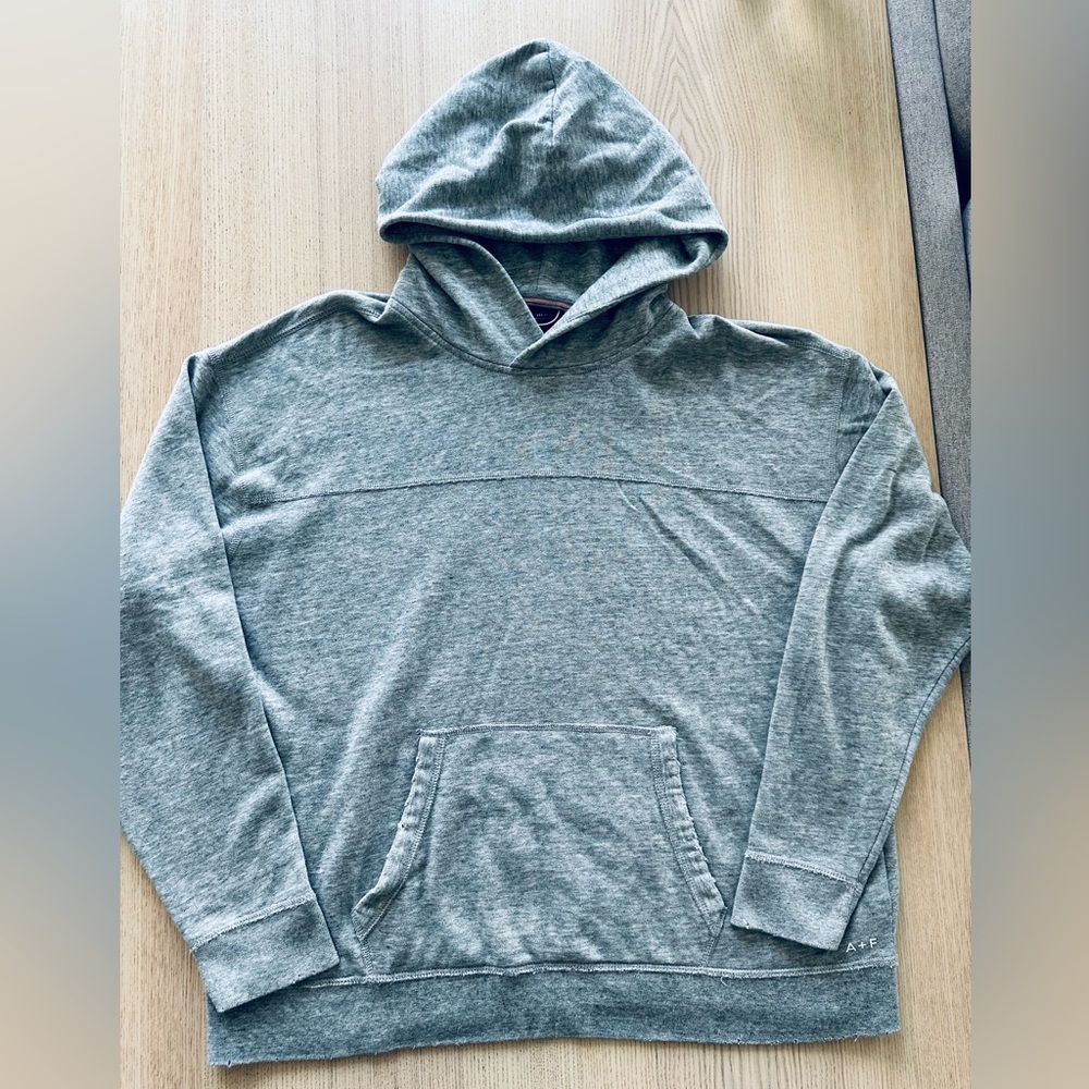 Abercrombie & Fitch A&F Hoodie Mens Size XL Gray Y2K VTG